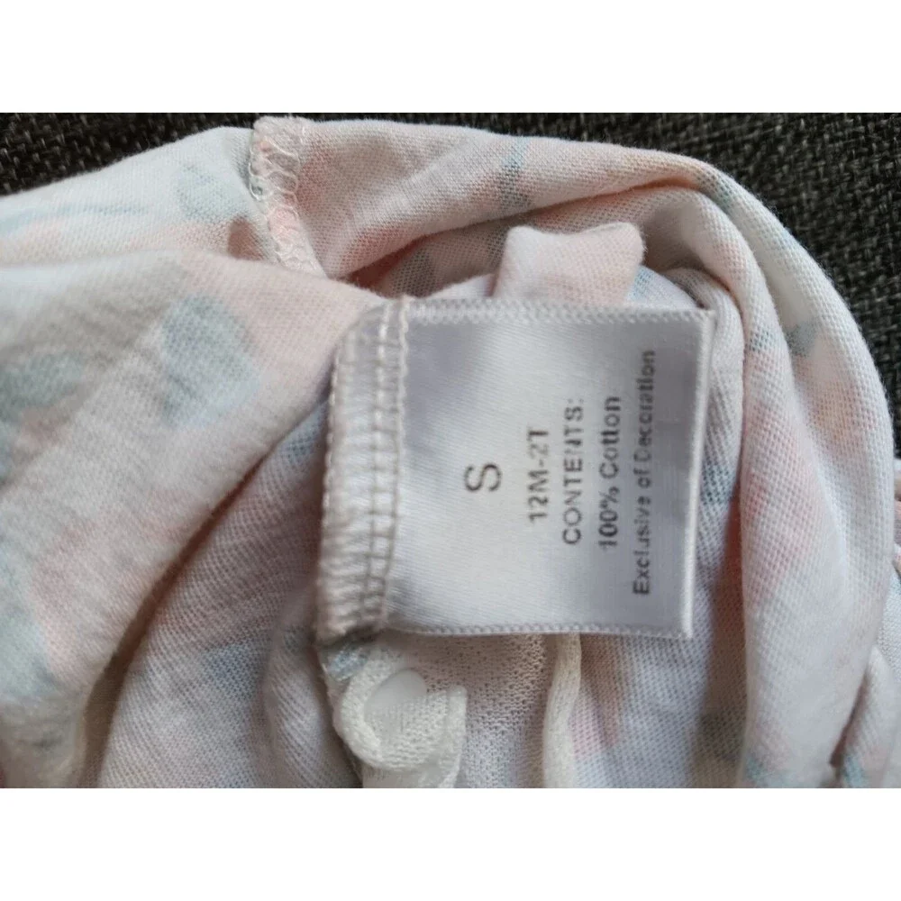 pajamas 12 To 18 months Girls sleep Suit with Flowers Light Weight 2 Way Zip